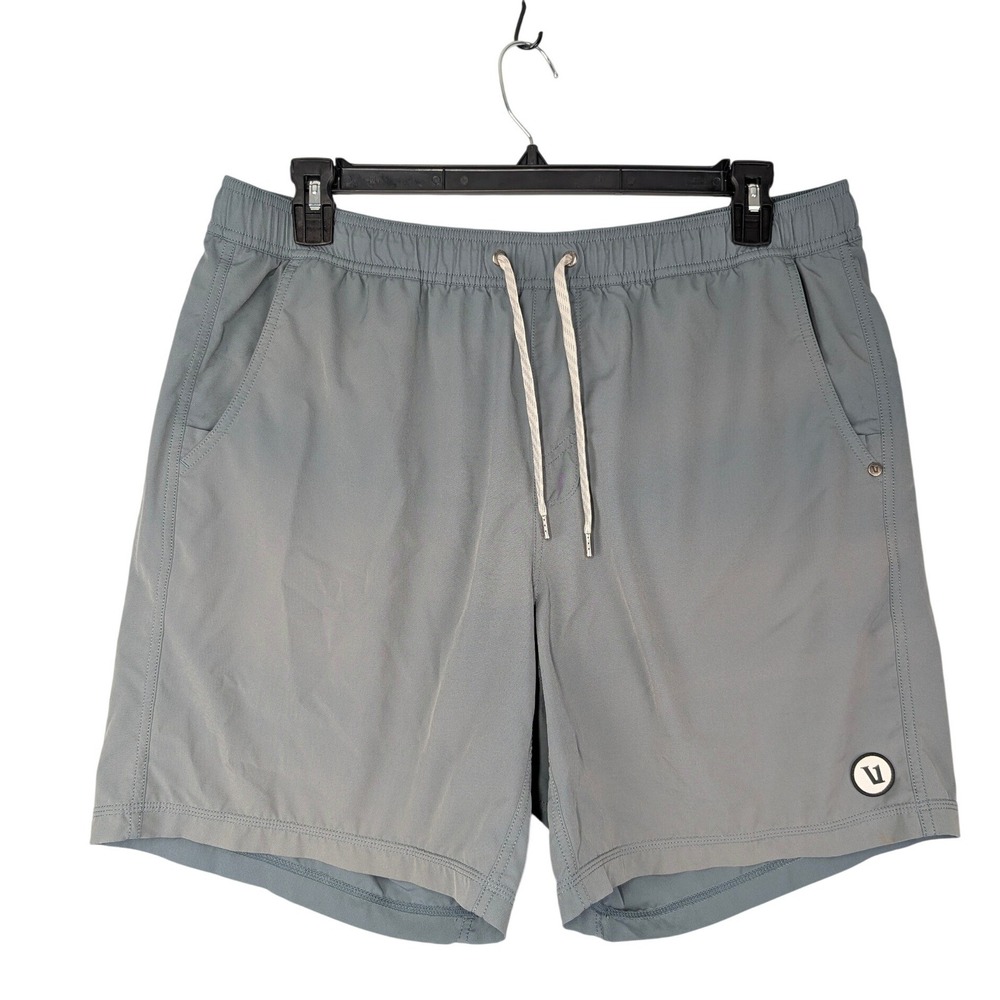 Vuori Kore Shorts Men XL Grey Lined Athletic Performance Training 7.5" Inseam